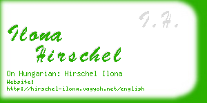 ilona hirschel business card